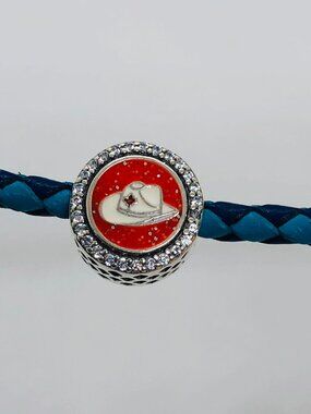 ✨✨Pandora Calgary WHITE Cowboy hat Bead Charm